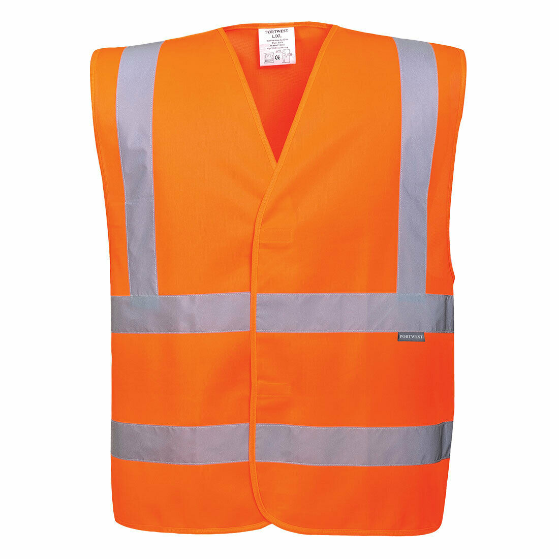 Portwest Mens Hi-Vis Two Band & Brace Vest Reflective Lightweight Work C470-Collins Clothing Co