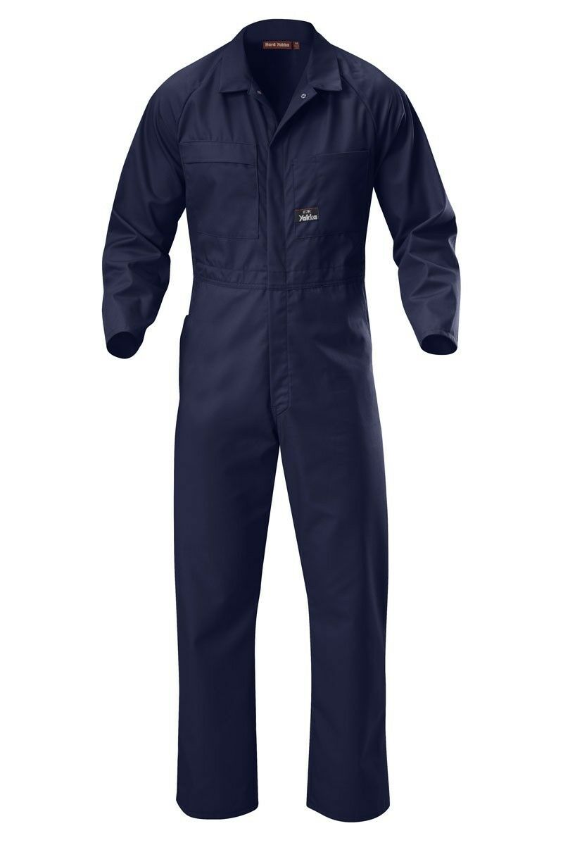 Hard Yakka Coverall Poly Cotton Safety Overalls Light Phone Pocket Y00015