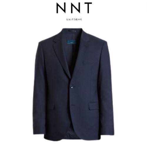 NNT Mens Sharkskin 2 Button Jacket Wool Blend Collared Long Sleeve CATB7J
