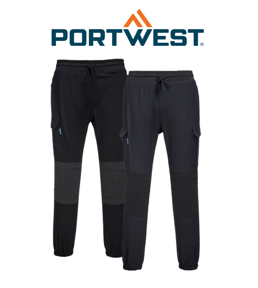 Portwest KX3 Flexi Pants Drawstring Comfortable Tapered Stretch Pant T803