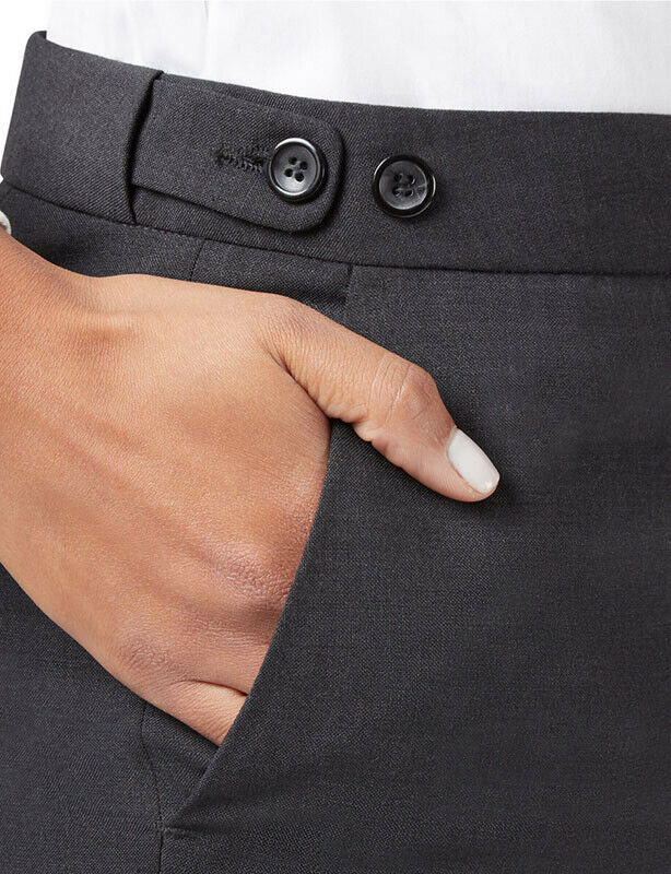 NNT Women Stretch Wool Blend Tab Formal Pants Straight Leg Business Pant CAT3CU-Collins Clothing Co