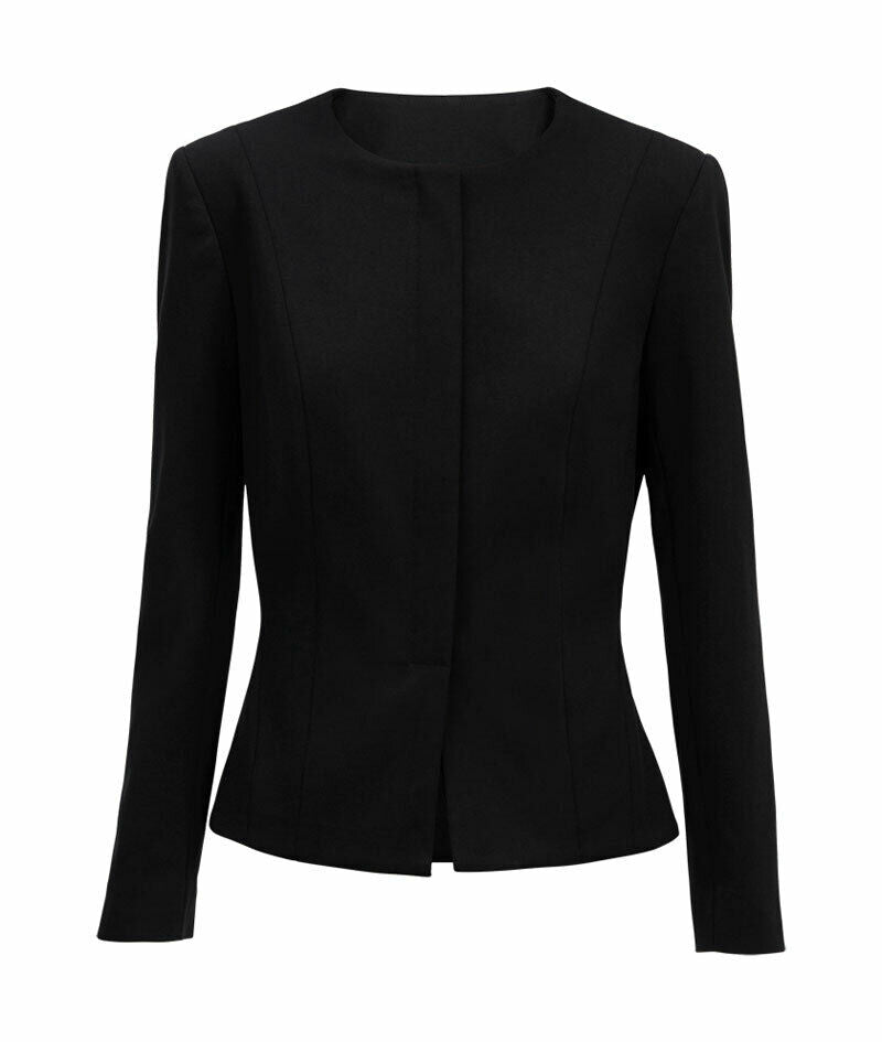 NNT Womens Formal Ponte Jacket Collarless Concealed t Zip  Business Coat CAT1E3-Collins Clothing Co