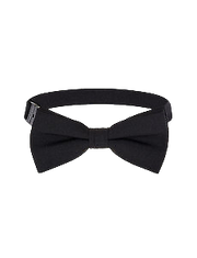 NNT Mens Plain Black Bow Tie Adjustable Neck Band Pre Tied CATK34-Collins Clothing Co