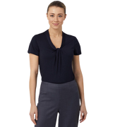 NNT Womens Matt Jersey Twist Neck Short Sleeve Top Classic Fit V Neckline CATUFS-Collins Clothing Co