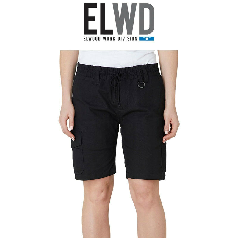 Womens Elwood Elastic Utility Shorts Cargo Phone Pocket Work Tough Comfy EWD602-Collins Clothing Co