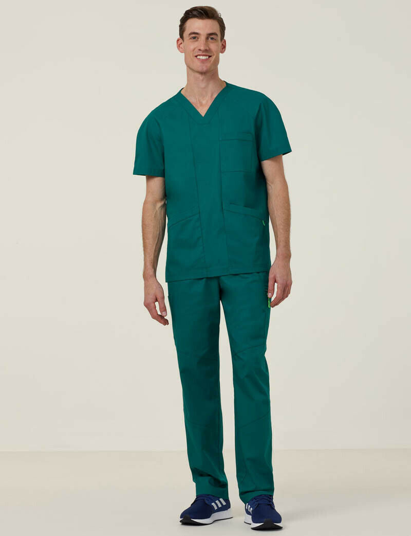 NNT Uniform Mens Next Gen Anti Bacterial Carl Scrub Top V-neck Nurse Work CATRFV-Collins Clothing Co