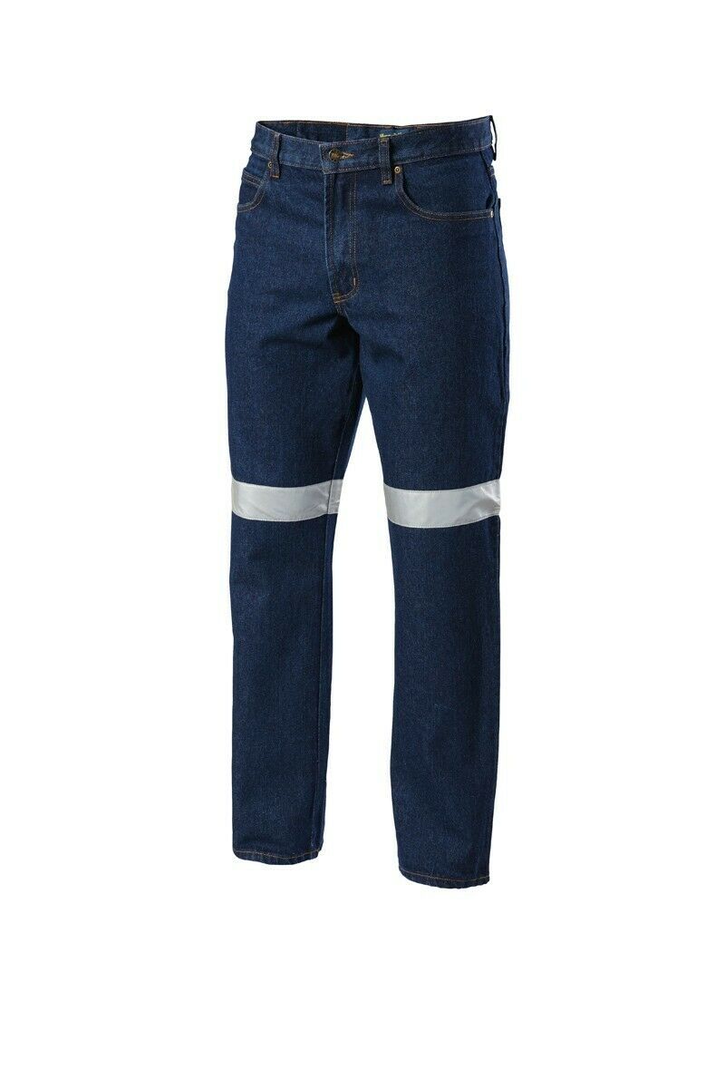 Hard Yakka Denim Jeans Taped Work Pants Heavy Duty Tough Farm Washed Y03513-Collins Clothing Co