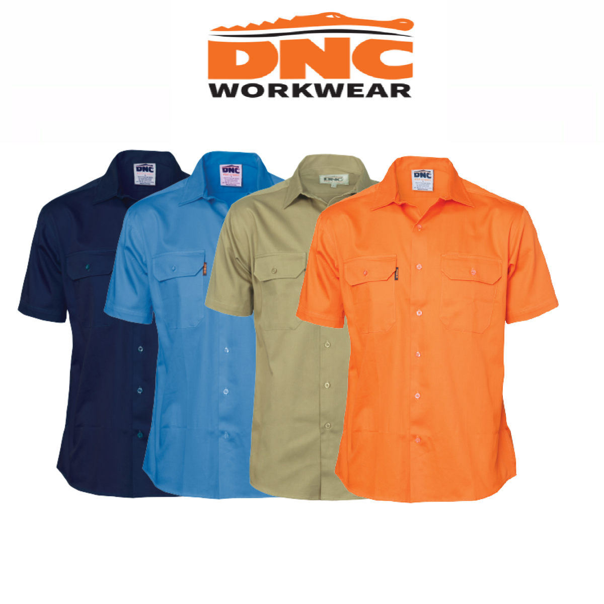DNC Workwear Cool-Breeze Work Shirt - Short Sleeve lightweight cotton 3207