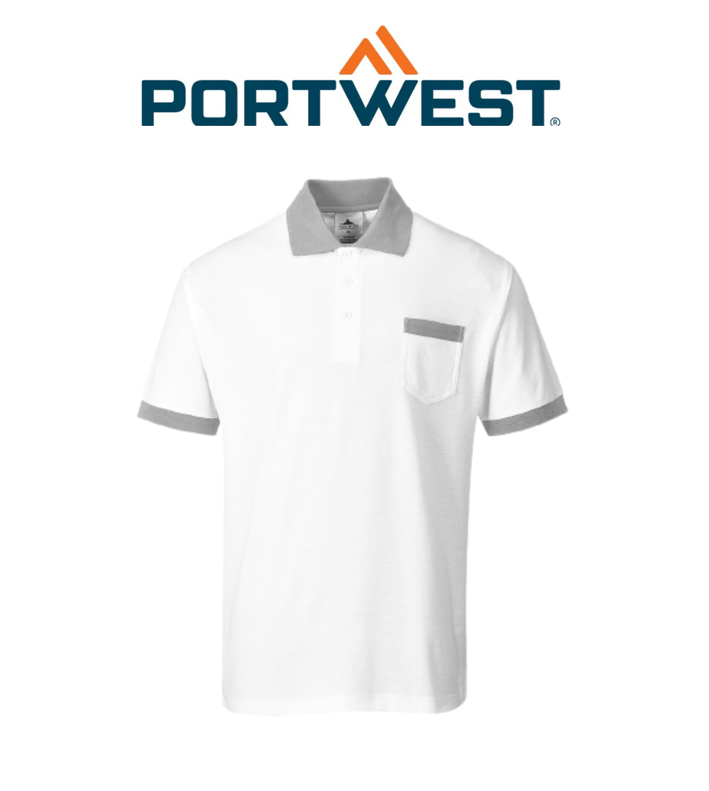 Portwest Painters Pro Polo Poly Cottin Rib Collar Short Sleeve Shirt KS51