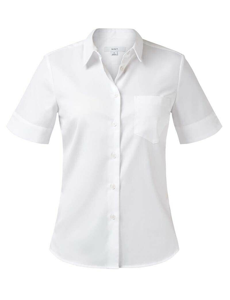 NNT Womens Formal Short Sleeve Textured Twill Shirt Business Comfort CATUFJ-Collins Clothing Co