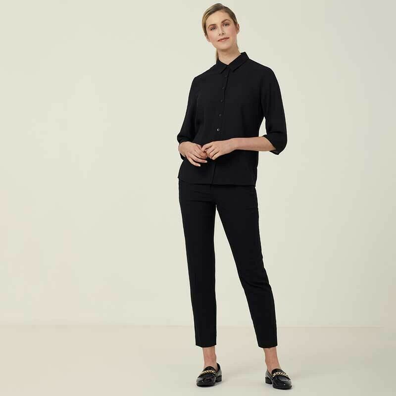 NNT Womens Business Georgie  3/4 Sleeve Pleat Back Formal Shirts Classic CATUKZ-Collins Clothing Co