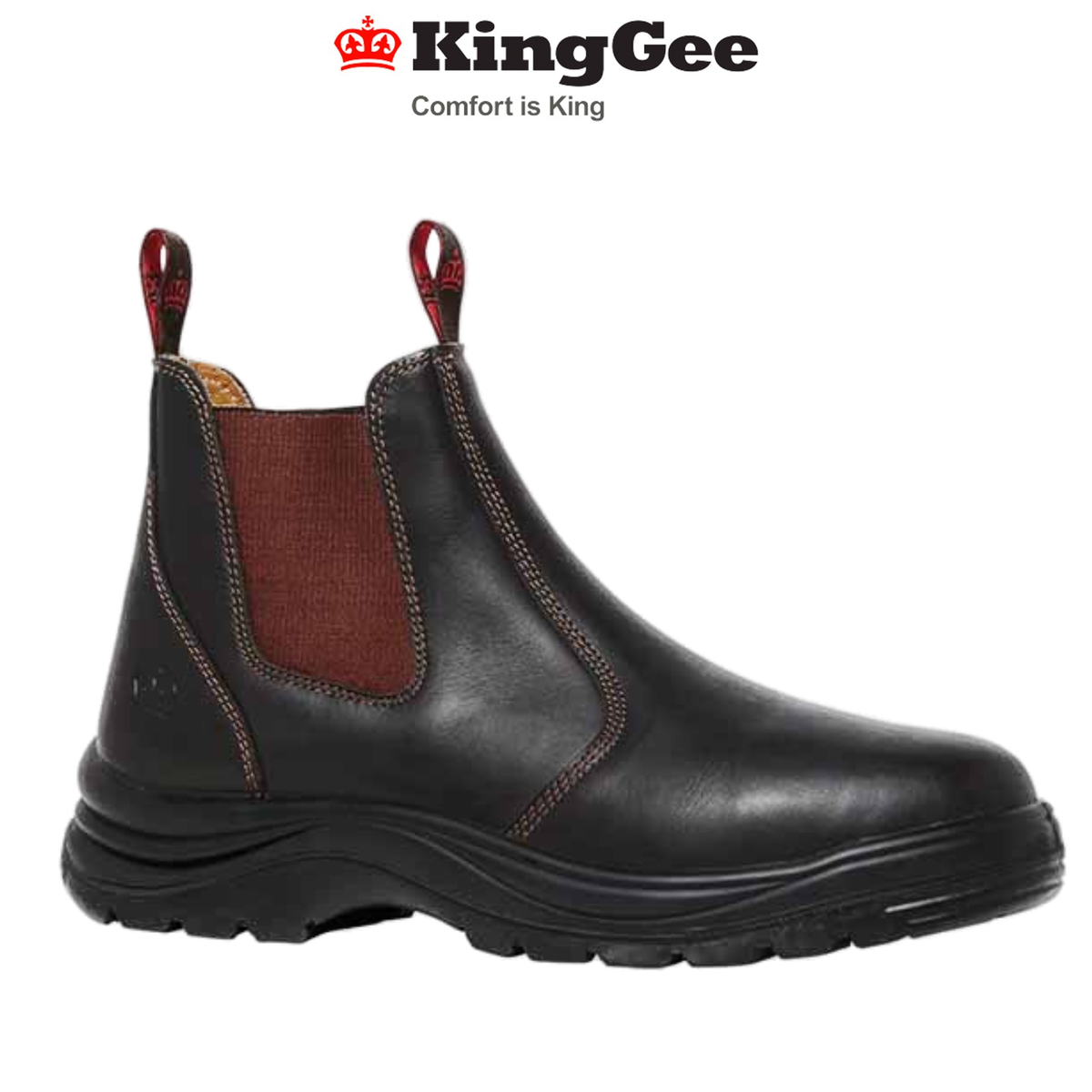 KingGee Mens Station NS Water Resistant Fashion Leather Comfy Work Boots K22650
