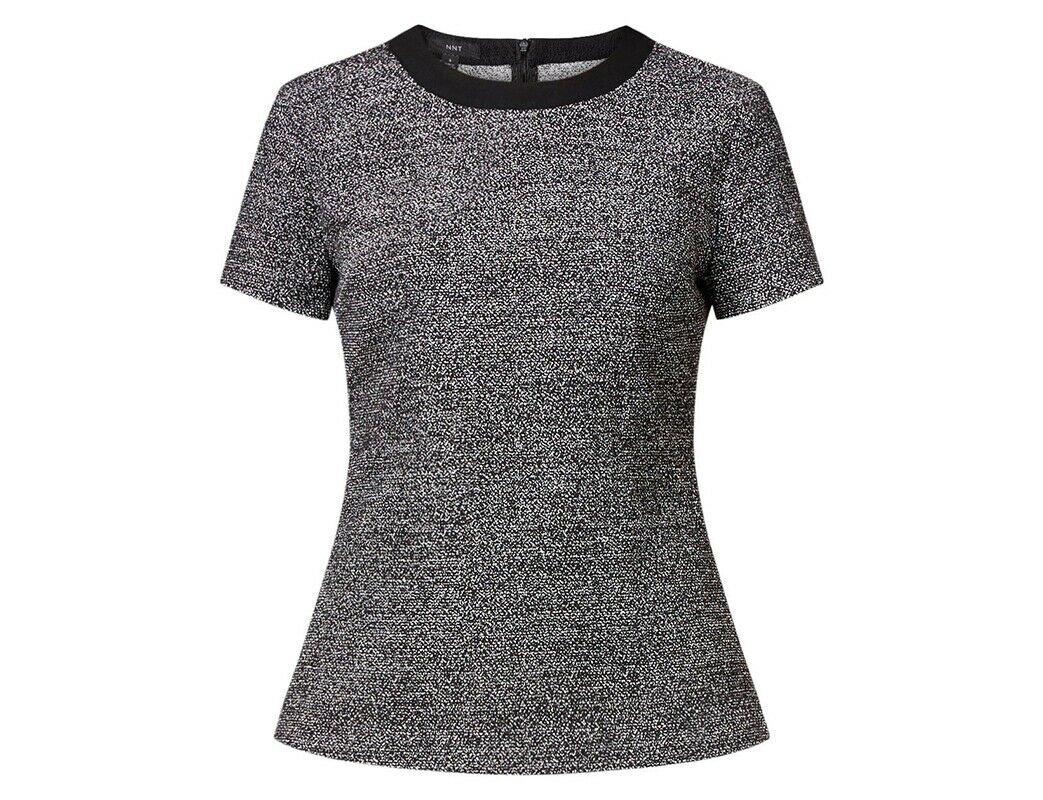 NNT Womens Formal Textured Tweed Shell Top Classic Fit Crew Neckline CATUDG-Collins Clothing Co
