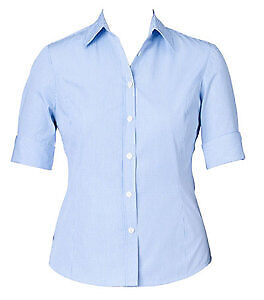 NNT Womens Discontinued Gingham S/S French Cuff Shirt Business Shirt CAT47G-Collins Clothing Co
