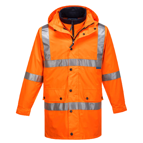 Portwest Argyle Full Day/Night 4-in-1 Jacket 2 Tone Reflective Work Safety MJ883