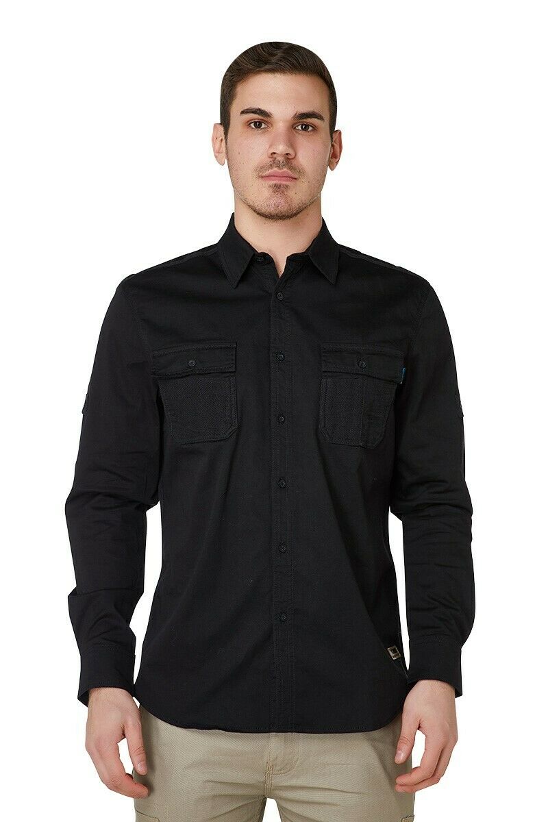 Elwood Mens Utility Shirt Work Casual Shirts Sun Protection Cotton Comfy EWD301-Collins Clothing Co