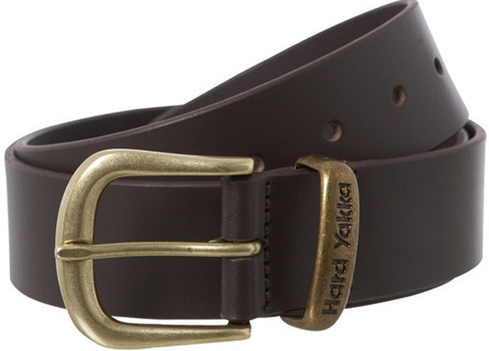 Mens Hard Yakka Belt Colorado Oil Tan Leather Work Brass Buckle Brown Y09402-Collins Clothing Co