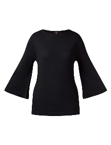 NNT Womens Wide Sleeve Knit Top Classic Fit Black Dress CAT5C8