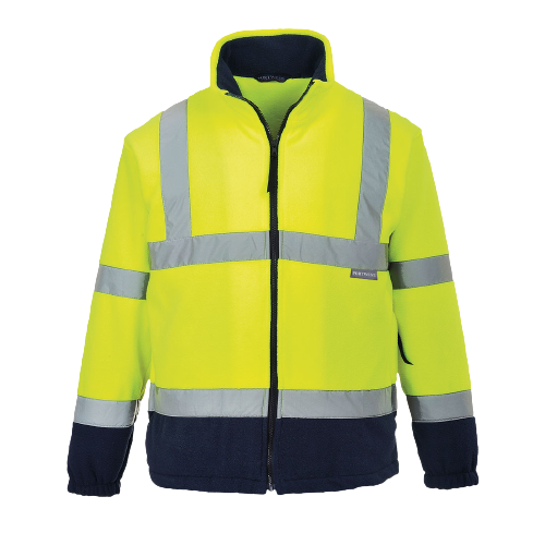 Portwest Polar Fleece Jacket Collar Zip Opening Reflective Work Safety F301-Collins Clothing Co