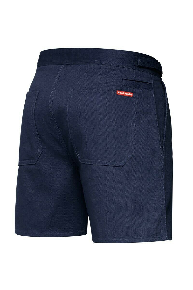 Hard Yakka Drill Short Side Tab Shorts Cotton Work Tough Trade Comfy Y05340-Collins Clothing Co