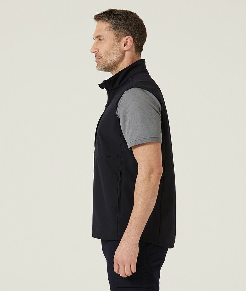 Mens NNT Warm Bonded Fleece Sleeveless Zip Vest Black Navy Business Smart CATF2H-Collins Clothing Co