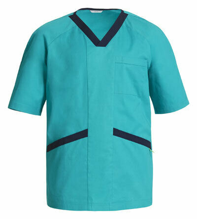 NNT V-Neck Contrast Scrub Top Unisex Nurse Work Comfortable Uniform CATJ2Q-Collins Clothing Co
