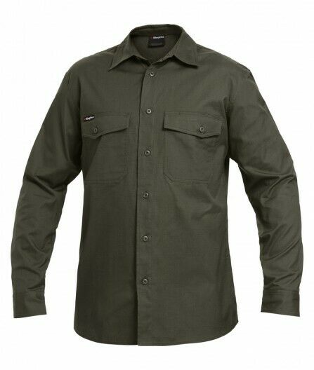 KingGee Mens Workcool 2 Shirt Long Sleeve Lightweight Breathable Workwear K14820