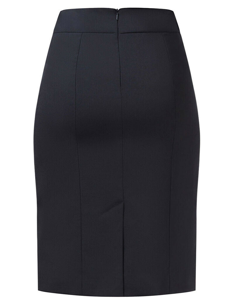 NNT Womens Business Stretch Wool Blend Panel Pencil Skirt Wool Blend  CAT2MG-Collins Clothing Co
