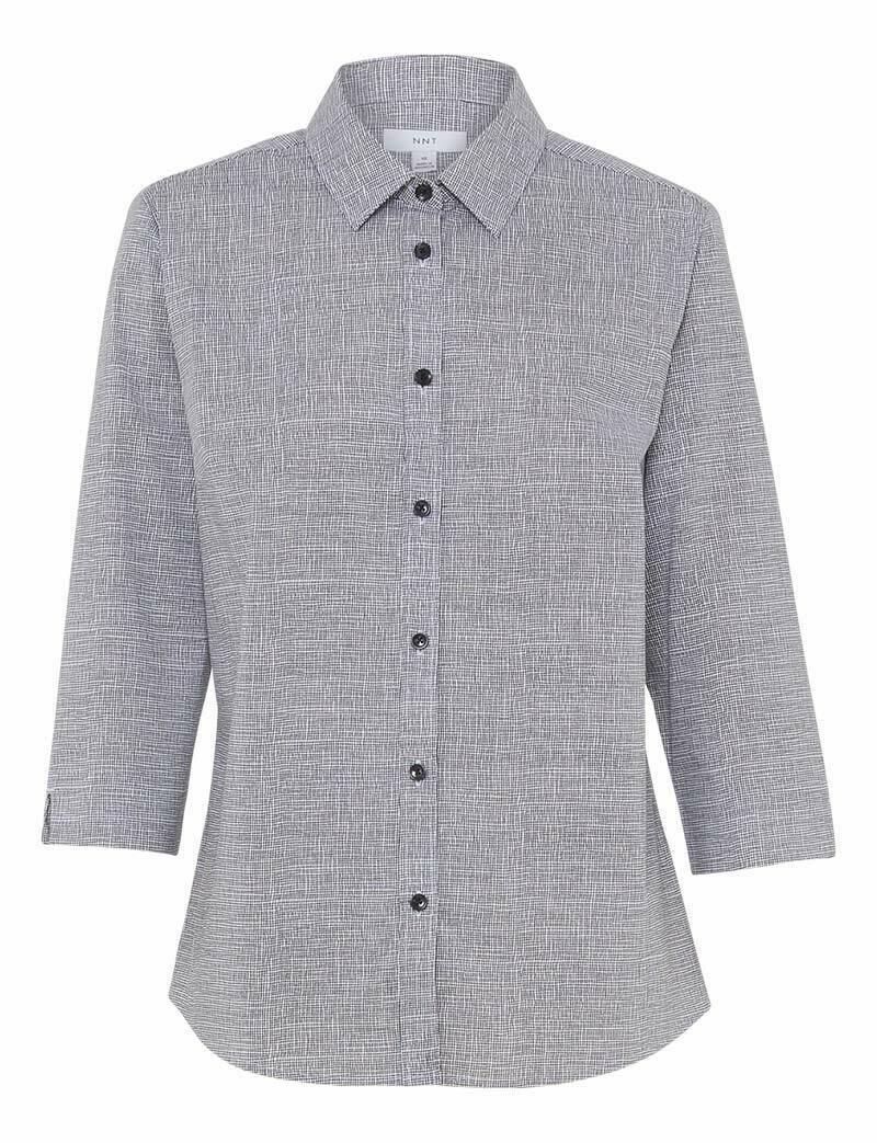 NNT Womens Avignon Formal Abstract Print 3/4 Sleeve Business Shirts CATUKX-Collins Clothing Co