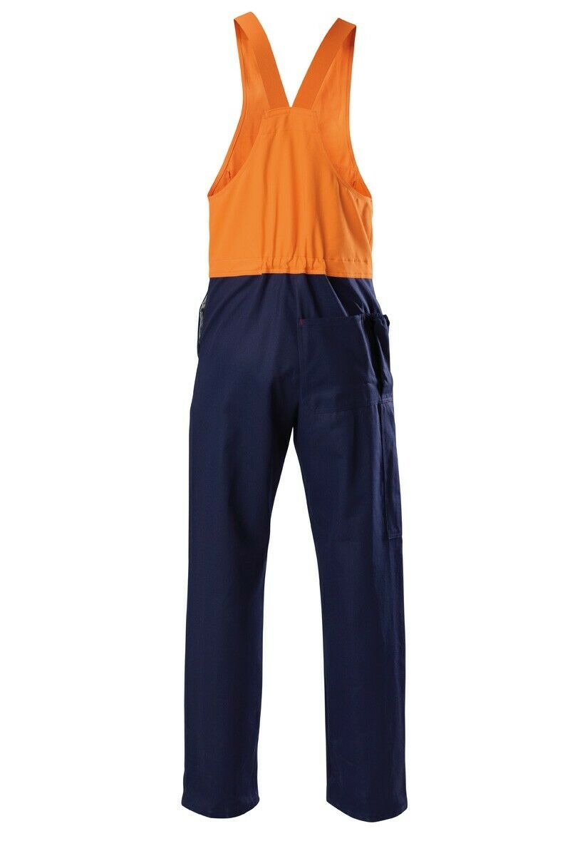 Mens Hard Yakka Hi-Vis Drill Action Back 2 Toned Overall Phone Pocket Y01526-Collins Clothing Co