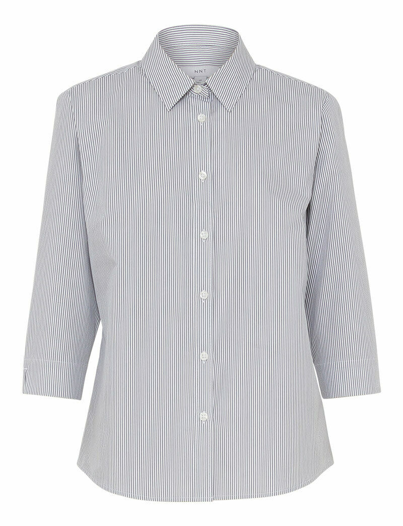NNT Womens Avignon Formal Stripe 3/4 Sleeve Business Shirts Regular Fit CATUKV