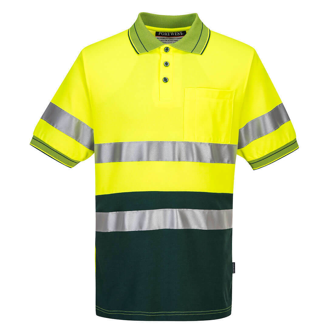 Portwest Mens Prime Mover Short Sleeve Cotton Comfort Polo Taped Hi-Vis MP310-Collins Clothing Co