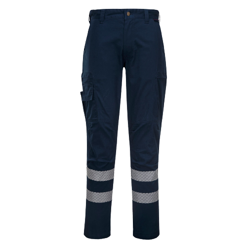 Portwest PW3 Cargo Stretch Pants Slim Fit HiVisTex Pro Tape Cotton Pant PW341-Collins Clothing Co