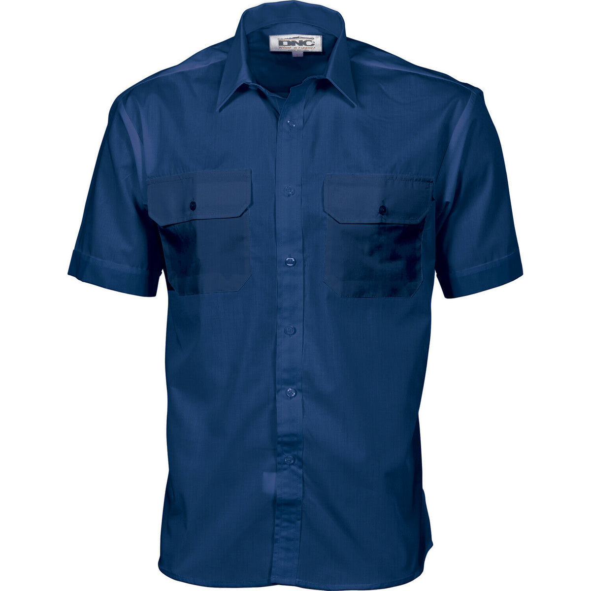 DNC Workwear Mens  Polyester Cotton Work Shirt Short Sleeve Business Casual 3211-Collins Clothing Co