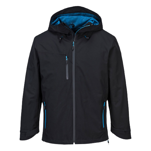 Portwest Mens X3 Shell Jacket Waterproof Hooded Full Zip Breathable Jacket S600-Collins Clothing Co