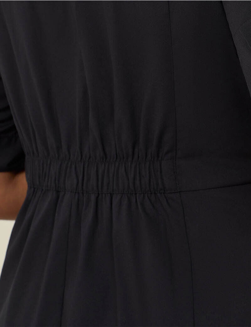 NNT Womens Avignon Shirt Dress Fit Flare Collared Elbow Length Cotton CAT69K-Collins Clothing Co