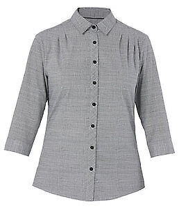 NNT Mens Stretch Cotton Blend 3/4 Sleeve Top Collared Button Shirt CAT9XV