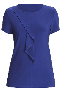 NNT Womens Soft Jersey S/S Round Neck T- Top Blouse Relaxed Fit CATU64-Collins Clothing Co