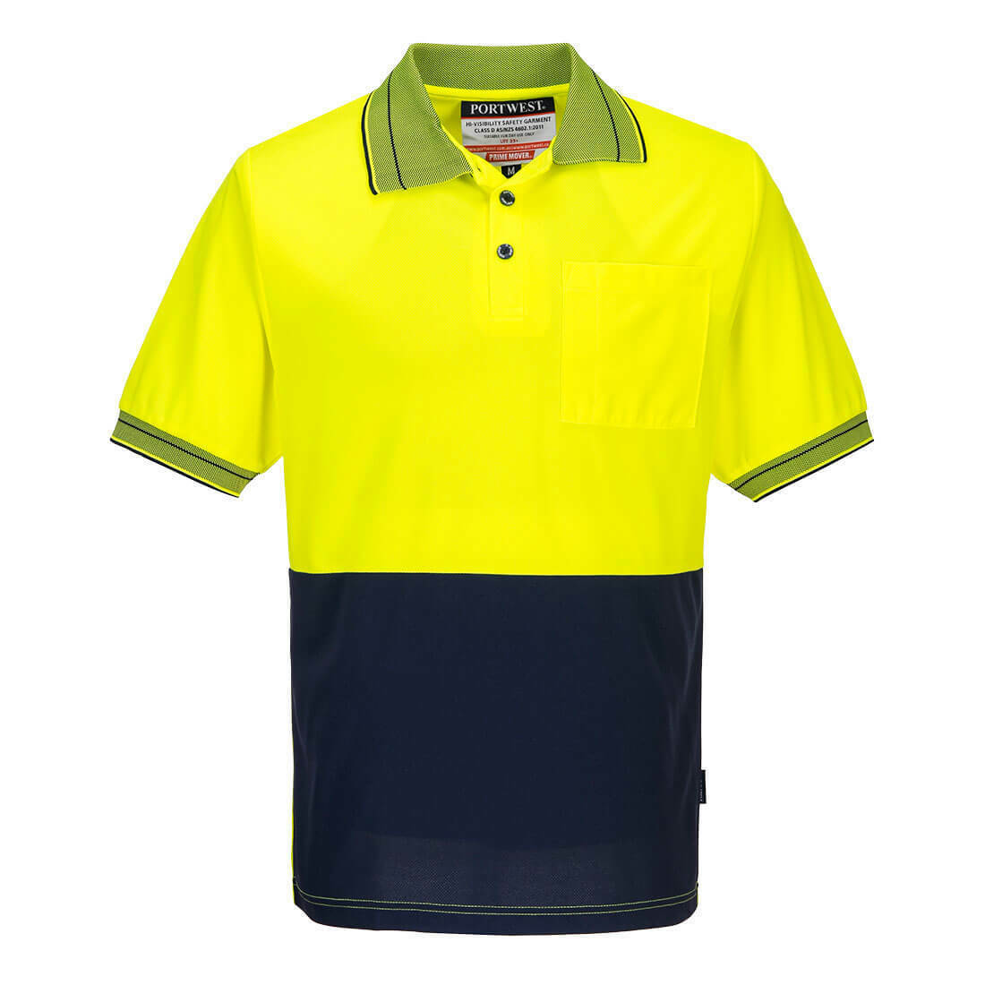 Portwest Mens Prime Mover Hi-Vis Work Shirt Short Sleeve Micro Mesh Polo MP110-Collins Clothing Co