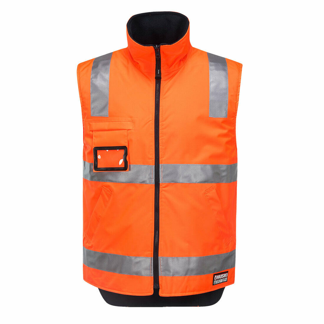 Portwest Mens Huski Traffic Vest Hi-Vis Work Reversible Taped Safety K8132-Collins Clothing Co