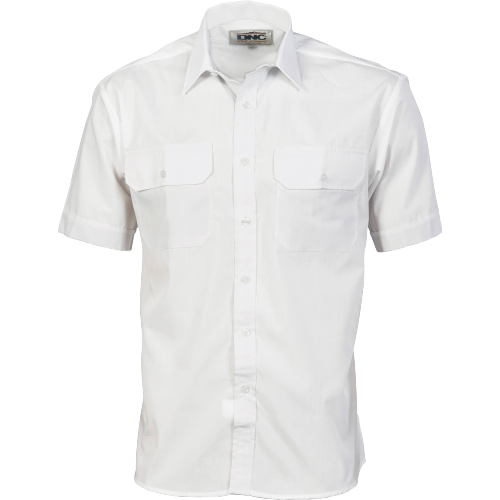 DNC Workwear Mens  Polyester Cotton Work Shirt Short Sleeve Business Casual 3211-Collins Clothing Co