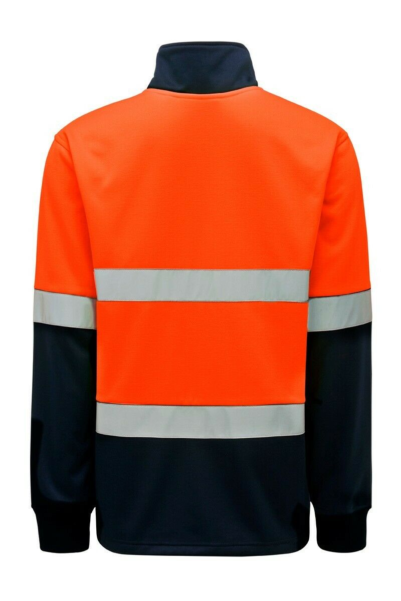 Hard Yakka Utility Hi-Vis 2 Tone Brushed Fleece Crew Jumper Work Y19270-Collins Clothing Co