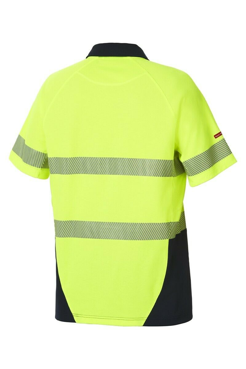 Hard Yakka Koolgear Hi-Vis Short Sleeve Polo Light 2 Tone Work Shirt Y11383-Collins Clothing Co