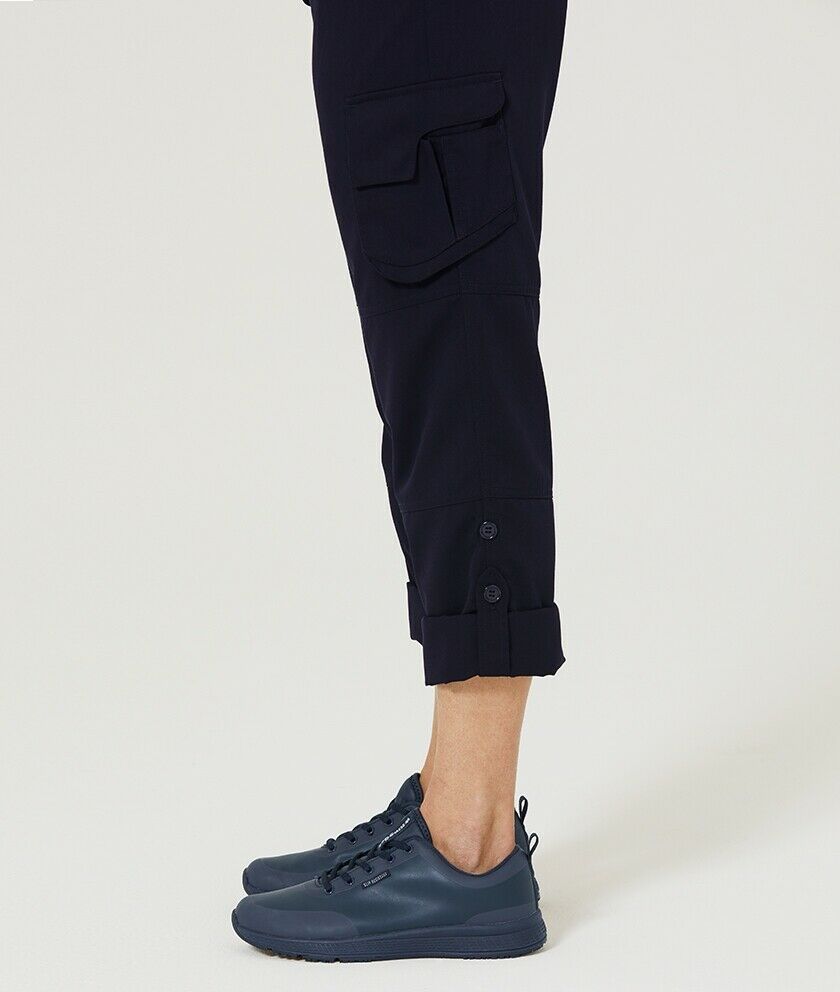 Womens NNT UNIFORMS P/V Gaberdine Flex Waist Cargo Navy Work Pants CAT3TY-Collins Clothing Co