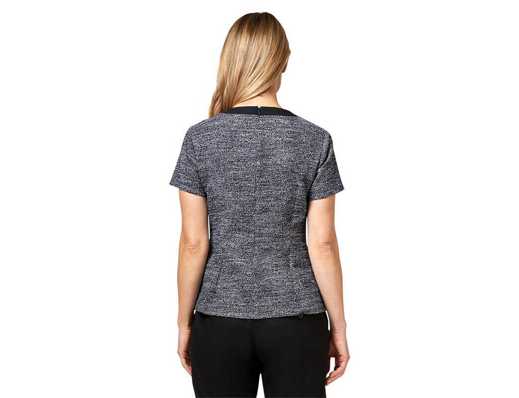 NNT Womens Formal Textured Tweed Shell Top Classic Fit Crew Neckline CATUDG-Collins Clothing Co