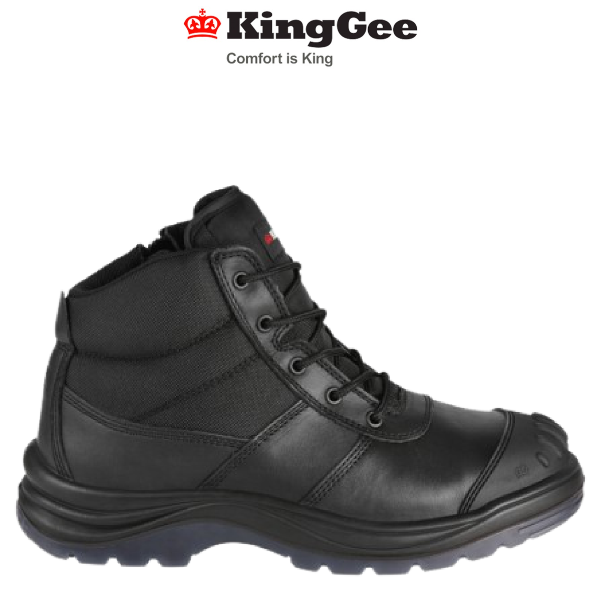 KingGee Mens Tradie Boot Breathable Leather Work Safety Water Resistant K27150