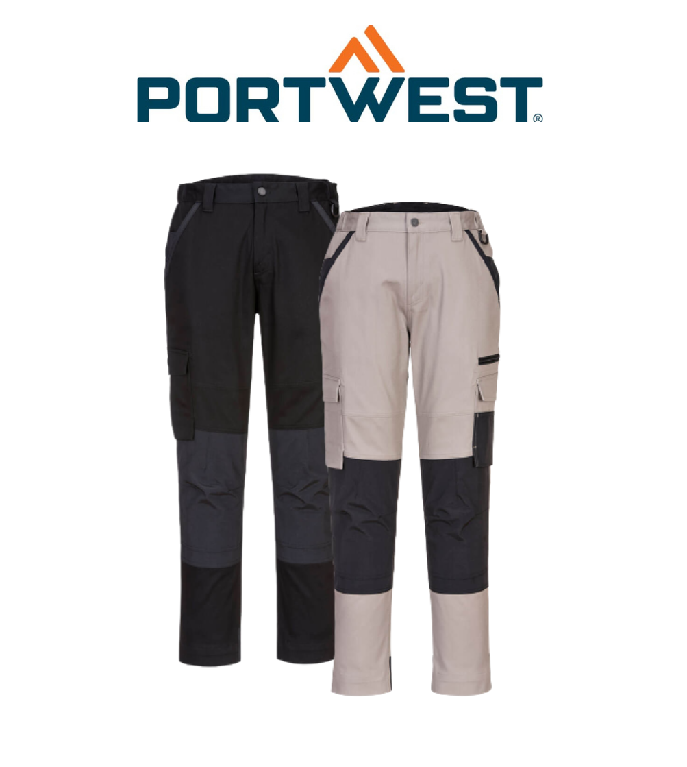Portwest Ladies Stretch Slim Fit Trade Pants Cotton Cargo Pants Comfort LP402