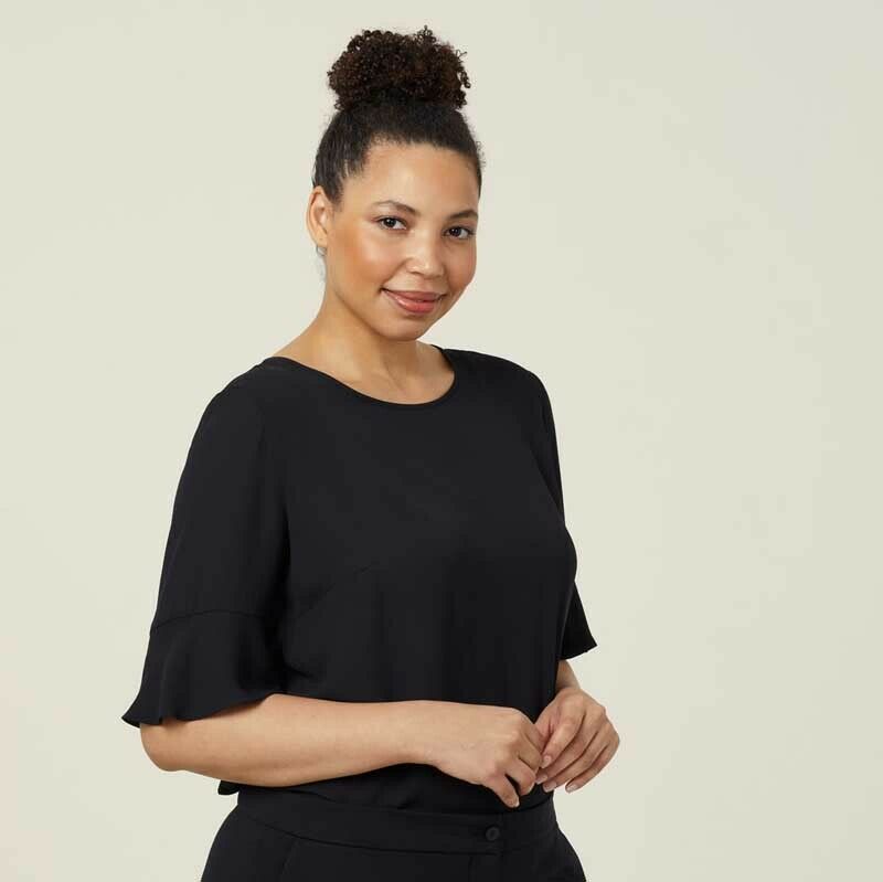 NNT Womens Georgie Fluted Sleeve Casual Classic Fit Business Work Shirt CATUK4-Collins Clothing Co