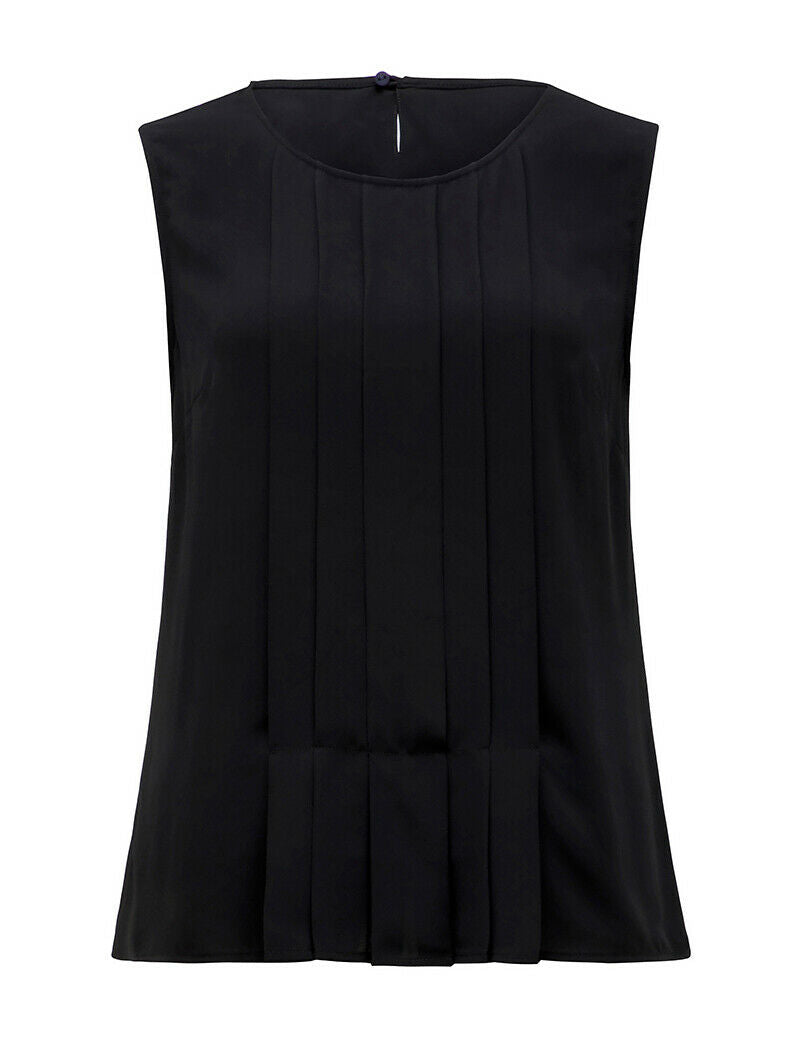 NNT Womens Sleeveless Blouse Soft Georgette Classic Fit Round Neck CATU5Q-Collins Clothing Co