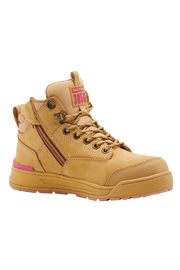 Hard Yakka Womens 3056 Boots Water Resistant Leather Work Safety Pink Y60240-Collins Clothing Co